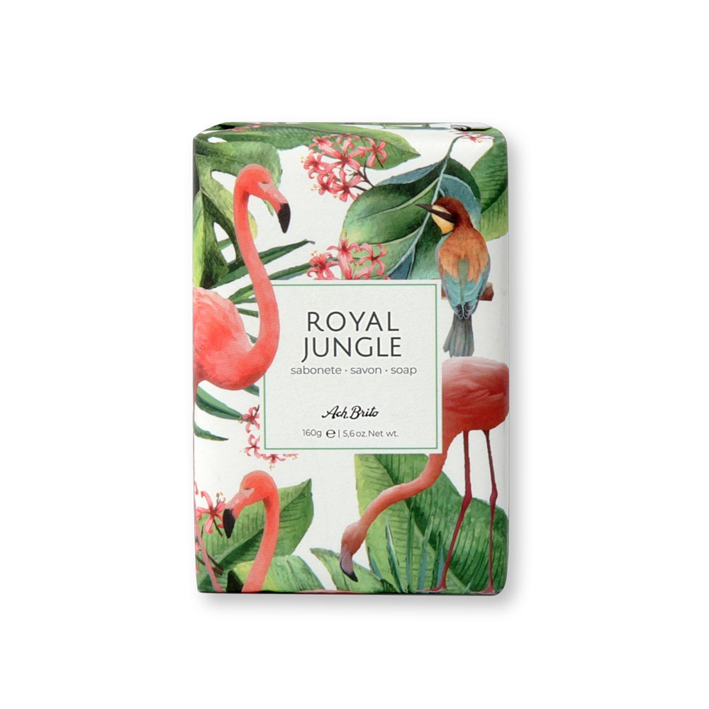Savon argile verte à personnaliser 160g ROYAL JUNGLE Rose clair